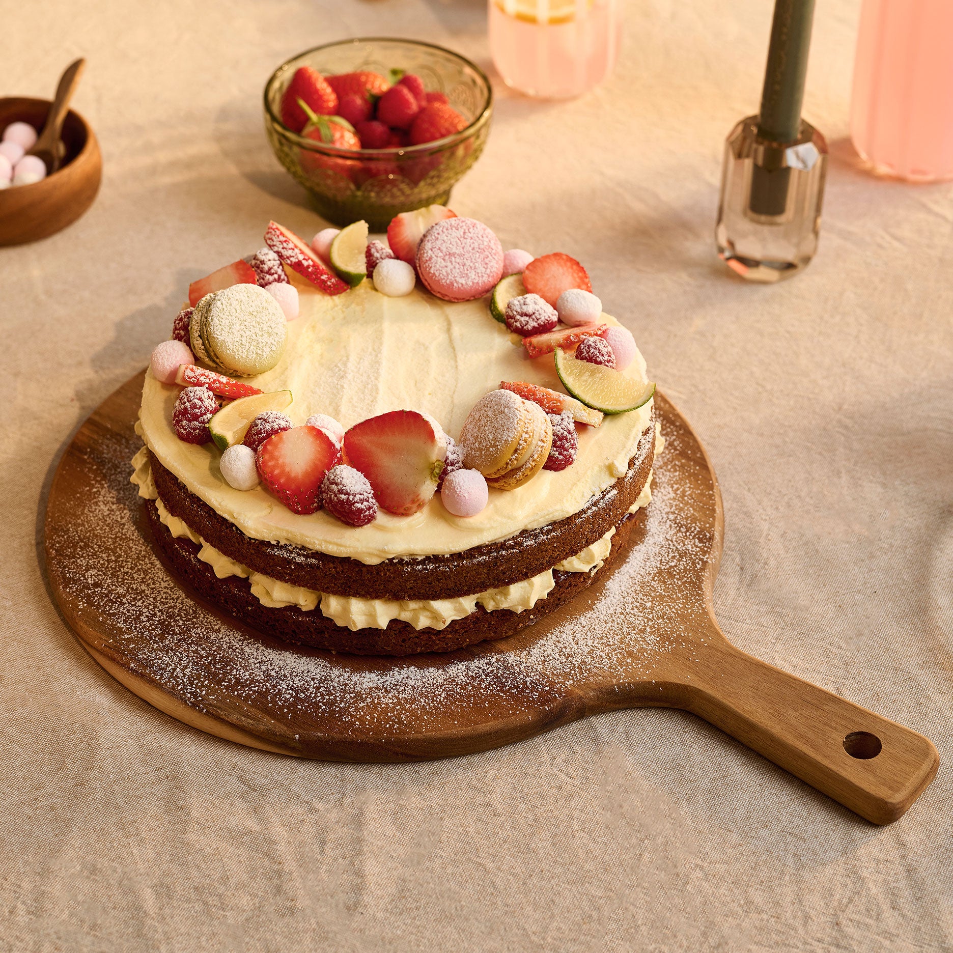 Auri akacie tapasbræt Ø30 cm